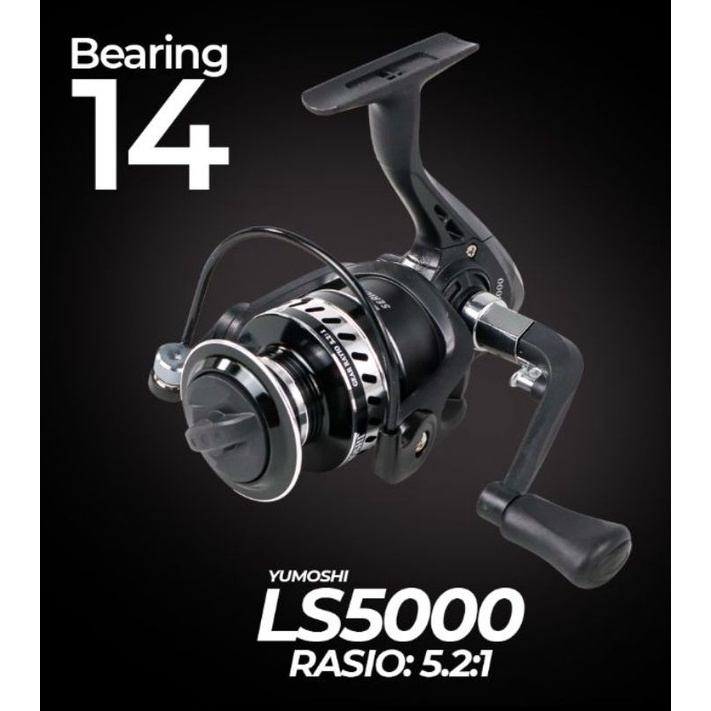 YUMOSHI LS5000 Reel Pancing Spinning Fishing Reel 14 Ball Bearing 5.2:1