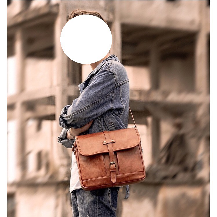 Tas Selempang Kulit Pria Retro Slingbag Tas Slempang Pria 6540