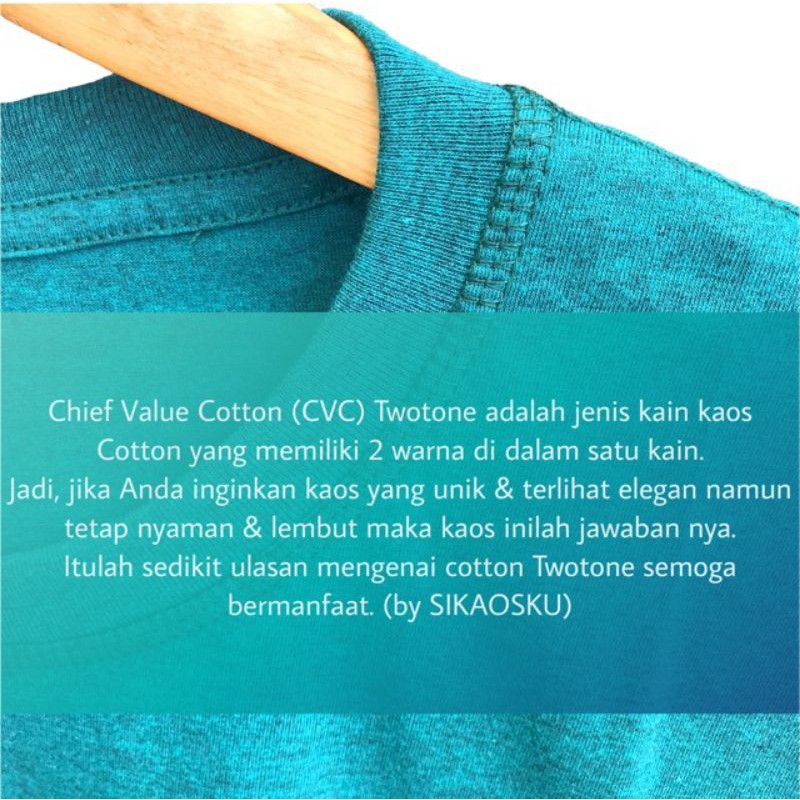 KAOS POLOS COTTON TWOTONE MISTY KUALITAS PREMIUM