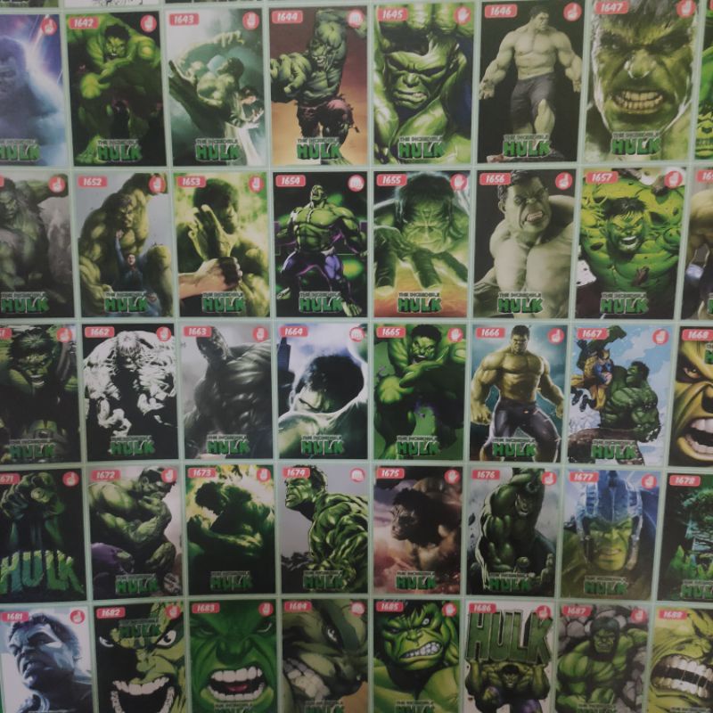 gambar poster adu gepok isi 100   / mainan kartu / mainan anak murah  / kartu gepok / umbul umbulan-Hulk