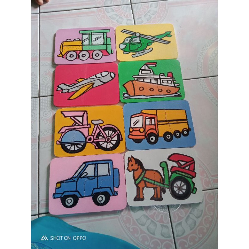mainan anak. puzzle kayu mainan edukasi puzle binatang puzle kendaraan puzle baca balok baca