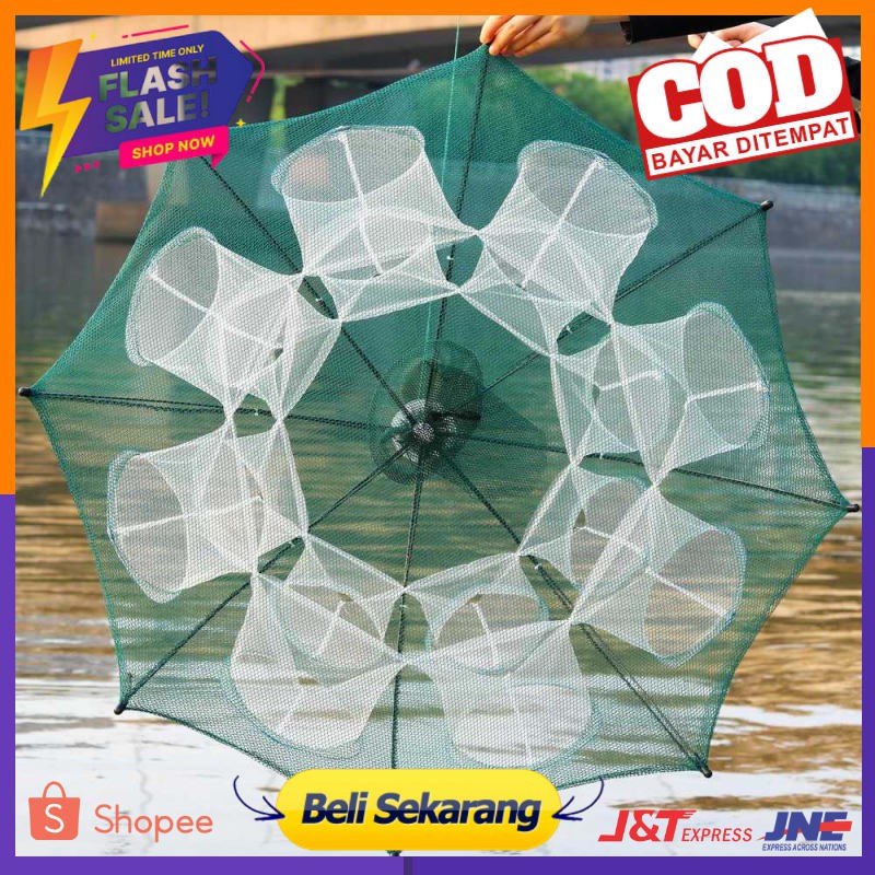 Jaring Pancing Ikan Hexagonal 8 Hole Fishing Net Trap Cage - Net001