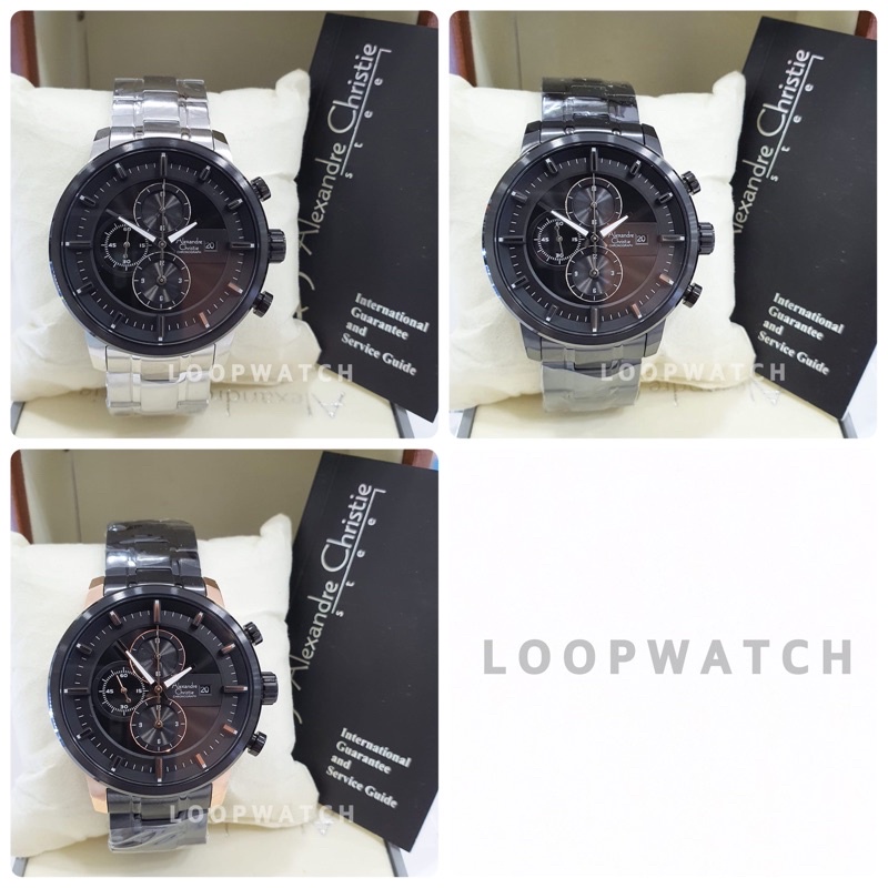 Jam Tangan Pria rantai Alexandre Christie 6323 AC6323