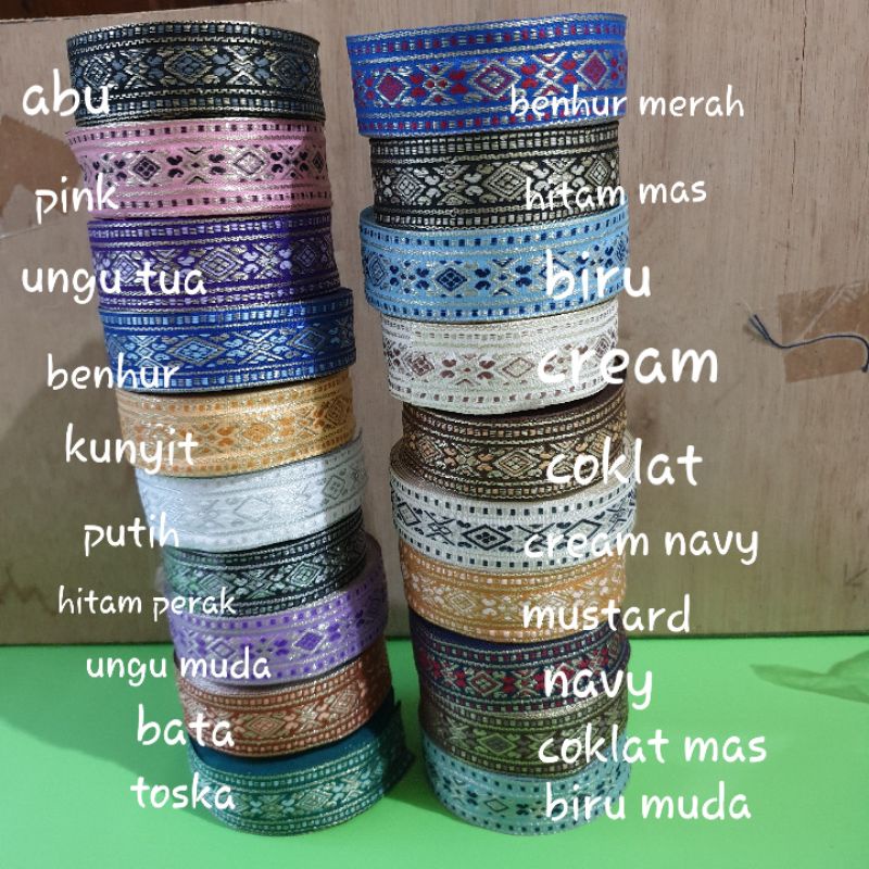 Pita India 3cm Per 1 Gulung +-17 yard=+-15,3m