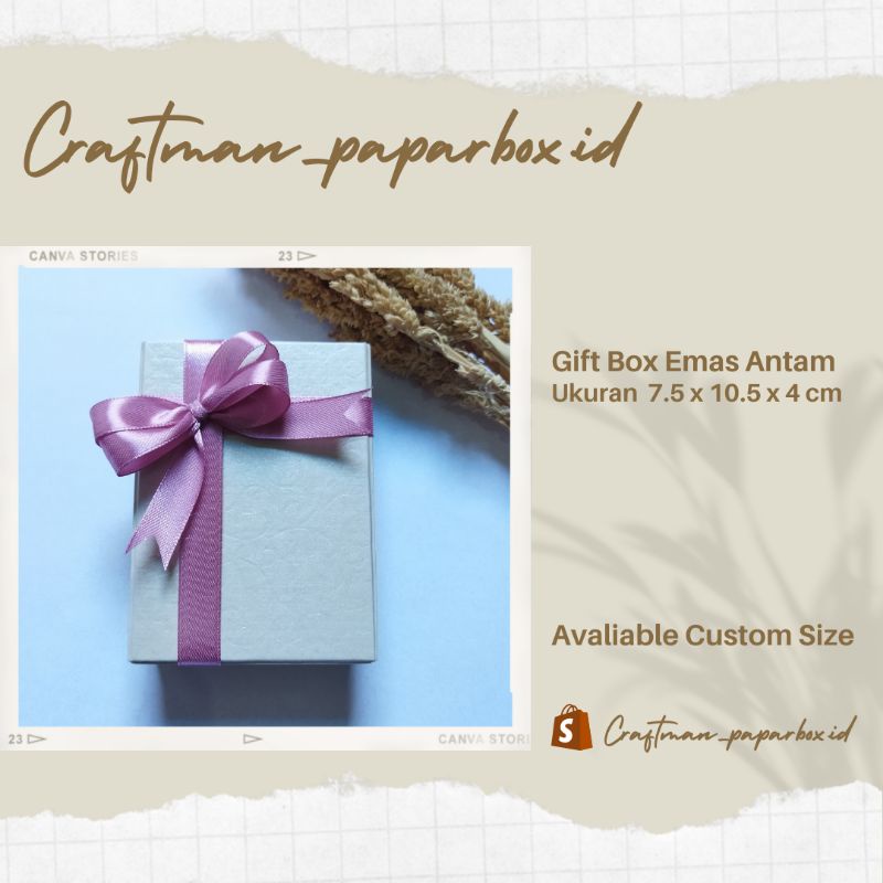 

GIFT BOX ANTAM FANCY PAPER/MINIGOLD/KOTAK HADIAH ANTAM/KOTAK MURAH/KOTAK KADO CUSTOM UKURAN