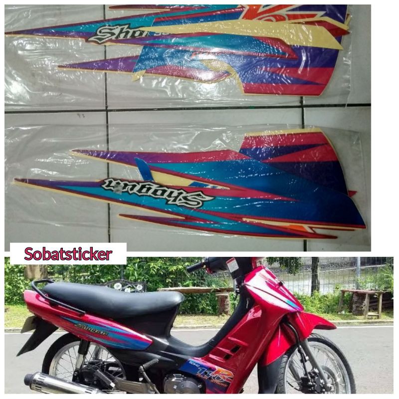 striping sticker lis shogun r 110 kebo 2000 merah