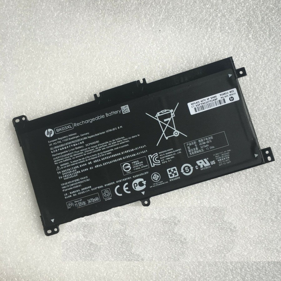 Baterai Hp Pavilion X360 14-BA000 14-BA163TX BK03XL TPN-W125 HSTNN-LB7 Ori