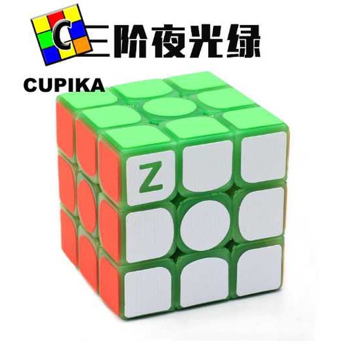 Rubik 3x3 3x3x3 ZCUBE Glow In the Dark Biru Hijau viral LUMINOUS yongjun qiyi moyu