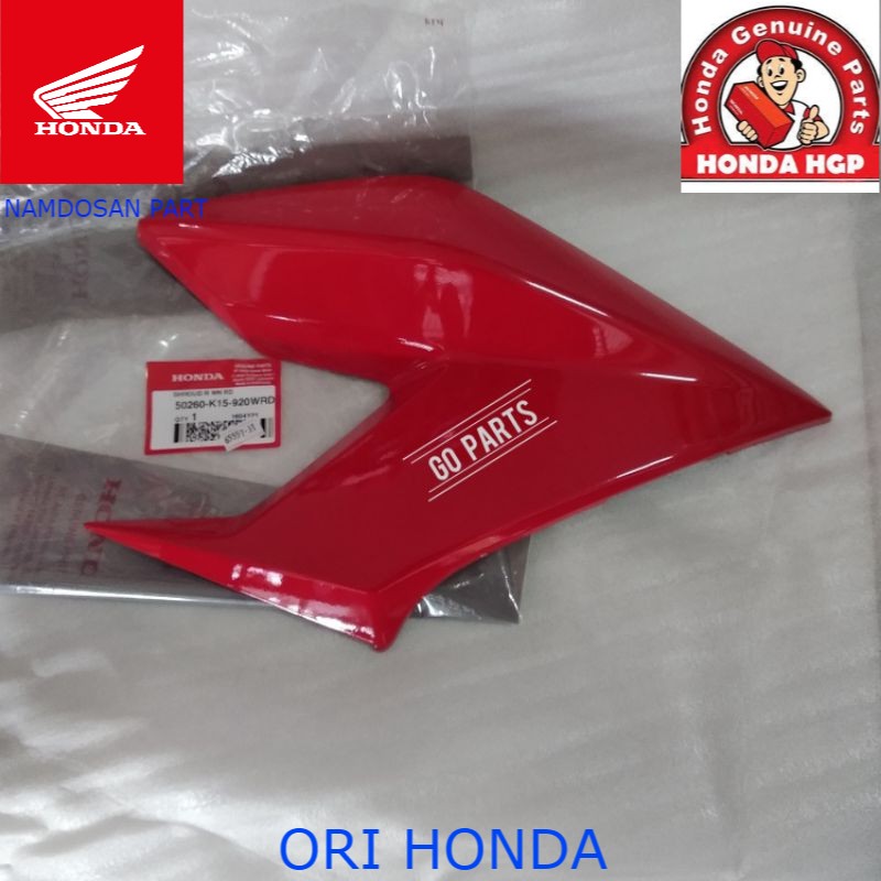 Ahm Cover Sayap Tangki Kanan Merah Honda CB150 CB 150 R Led 2016 Shroud R 50260-K15-920WRD