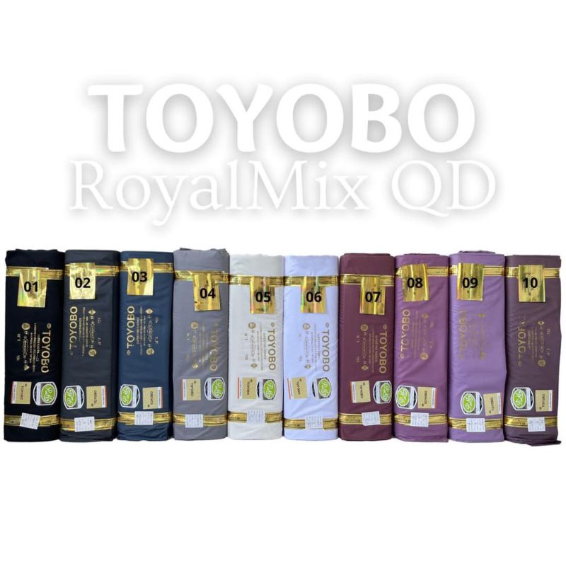 Kain 1 Roll Bahan Katun Toyobo Royal Mix QD /Arahan Gamis, Koko ,Kemeja, Sarimbit ,Blouse dll