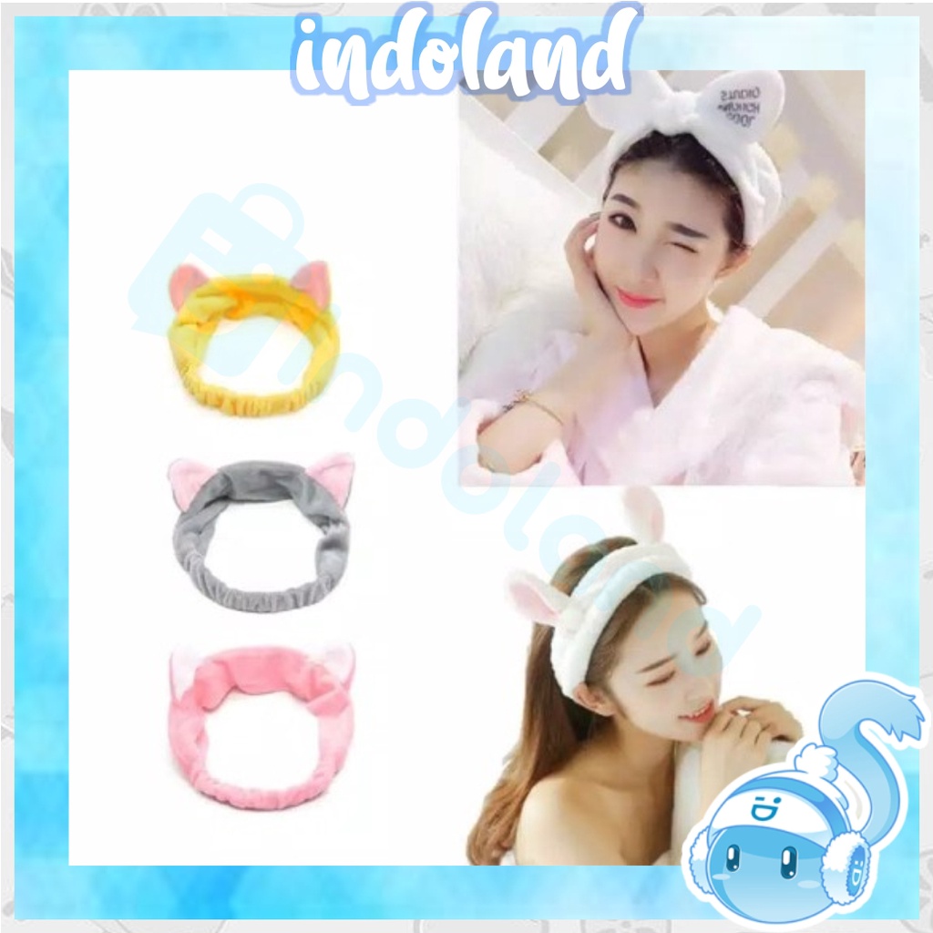 ☀ INDOLAND ☀ R028  BANDANA / BANDO CANTIK MOTIF KUPING KUCING KELINCI IMPORT MURAH