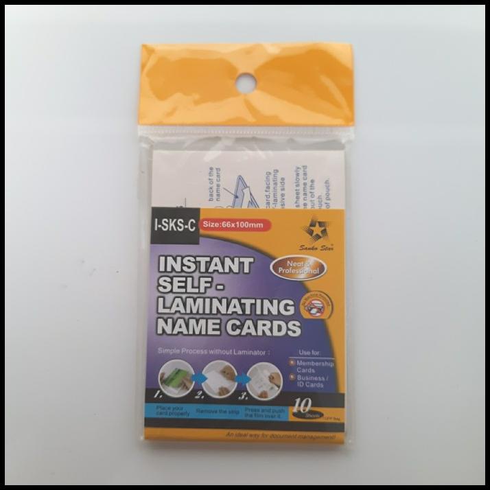 

Instant Self Laminating Name Cards Sanko Star 66X100Mm