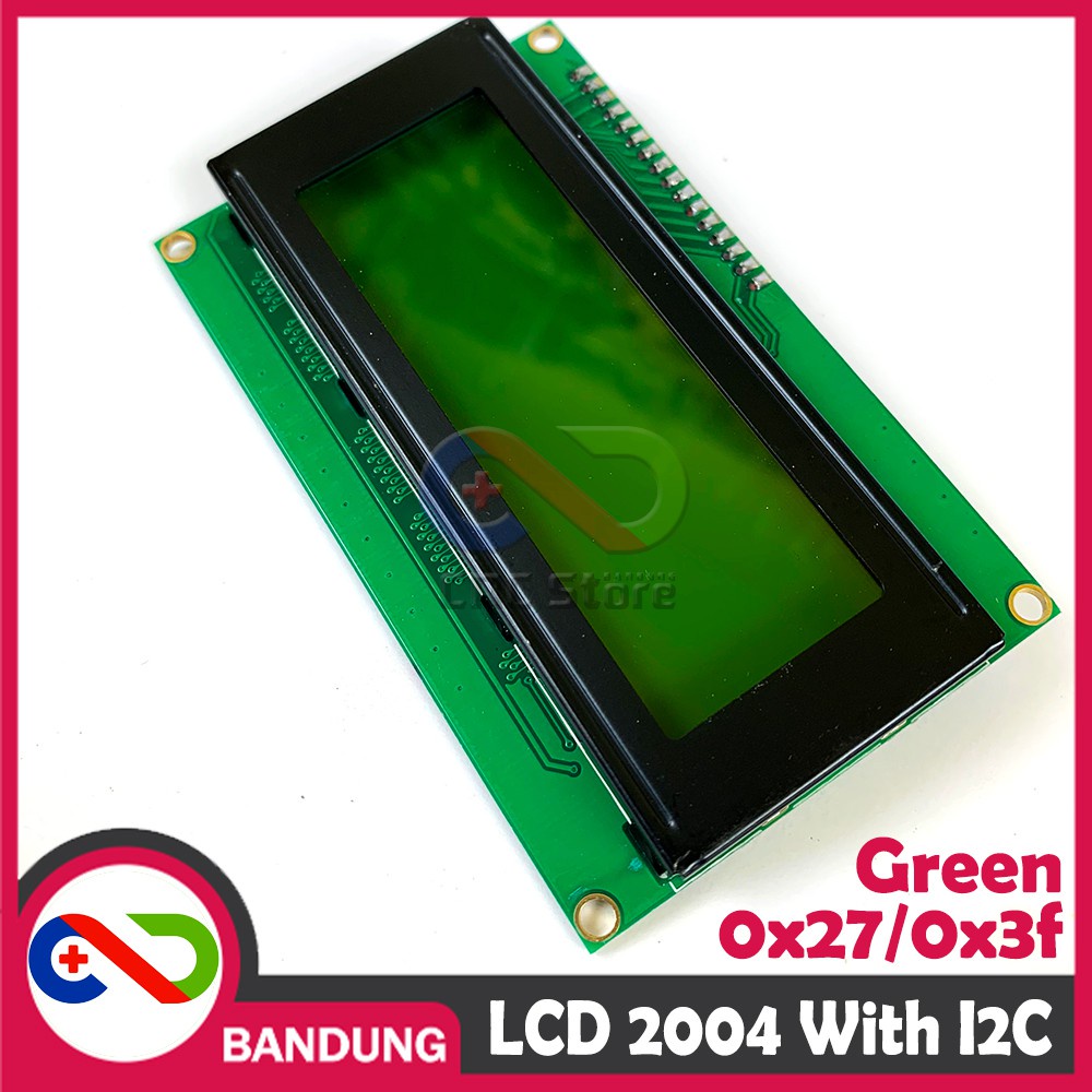 LCD CHARACTER 20X4 2004 5V GREEN HJAU BACKLIGHT MODULE + I2C MODULE