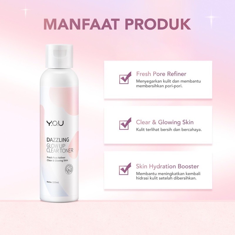 YOU Dazzling Glow Up Clear Toner / Toner Dazzling ( YOU MAKEUPS OFFICIAL STORE )