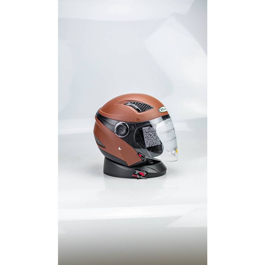 HELM MOTOR ZEUS 610 MATT BROWN HELM IMPORT ORI
