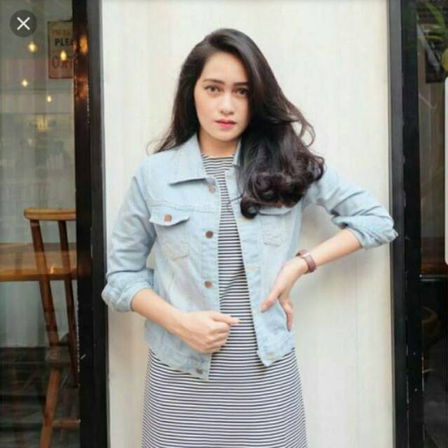 Jaket jeans wanita LG jaket jeans light