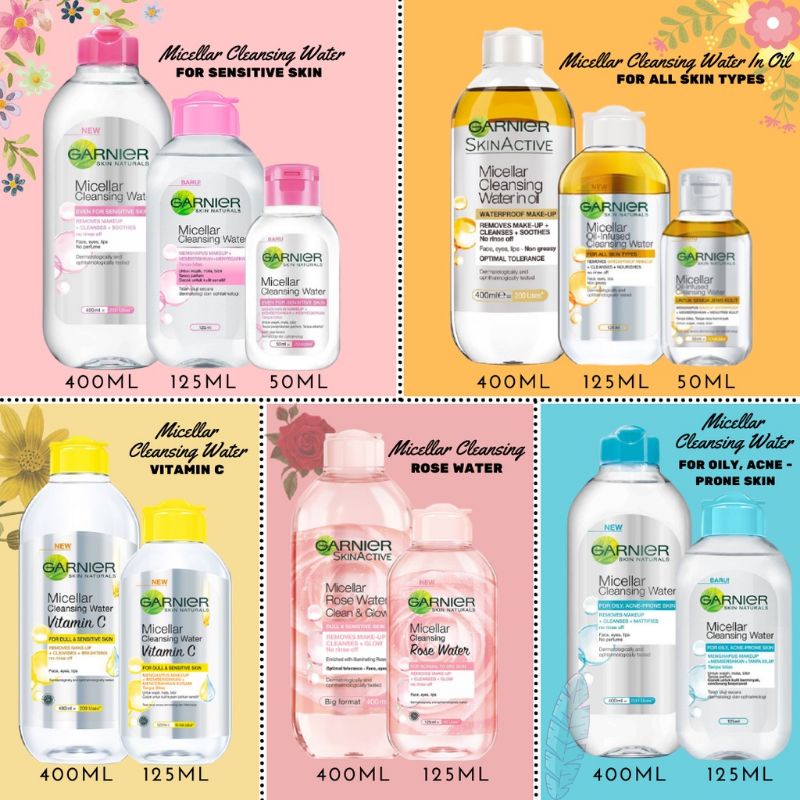 GARNIER MICELLAR WATER 125 Ml/50 Ml,BPOM