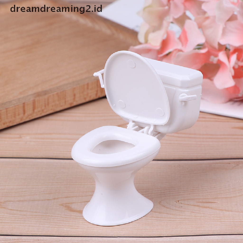 (LIKE) Miniatur Toilet Kamar Mandi Vintage Untuk Aksesoris Rumah Boneka
