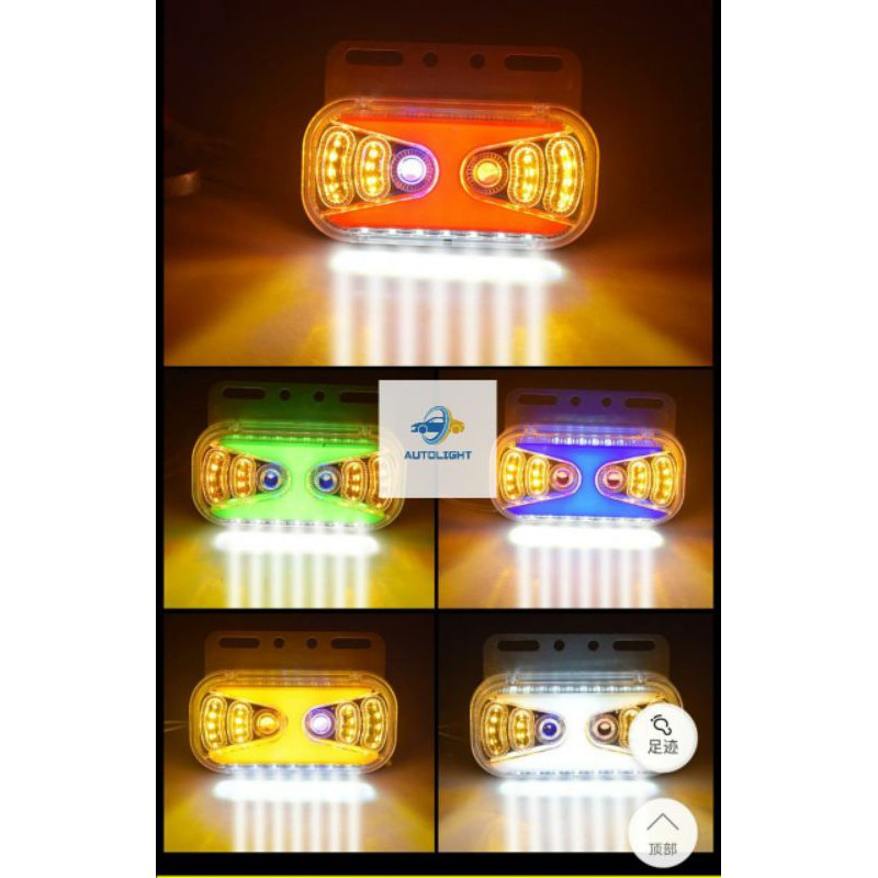 Lampu Samping Bak Kolong Truck Mobil 24 Volt LED 46 MATA Sen Runing