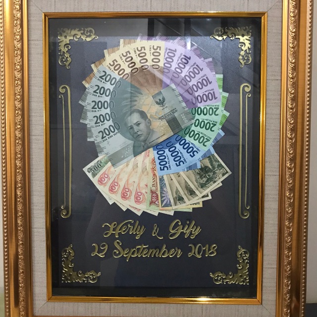Jasa mahar pernikahan 30x40cm / mahar 3d/ pigura 3d/ frame 3d/ pigura mahar/ frame mahar