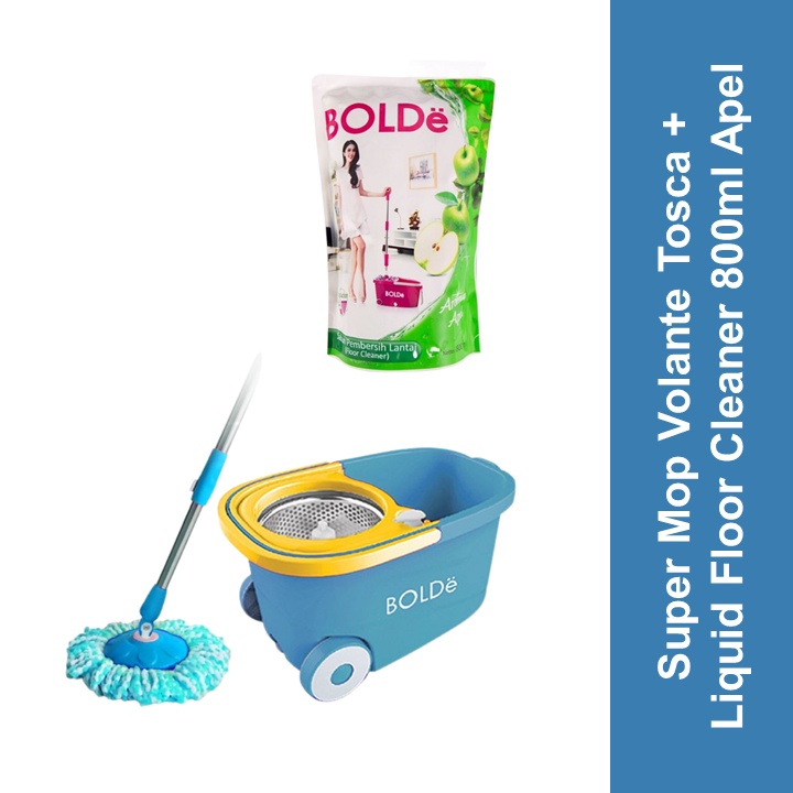 BOLDe Pel Lantai + Sabun Pembersih Lantai Apel / Super Mop + Apple Liquid Floor Cleaner Volante Tosc