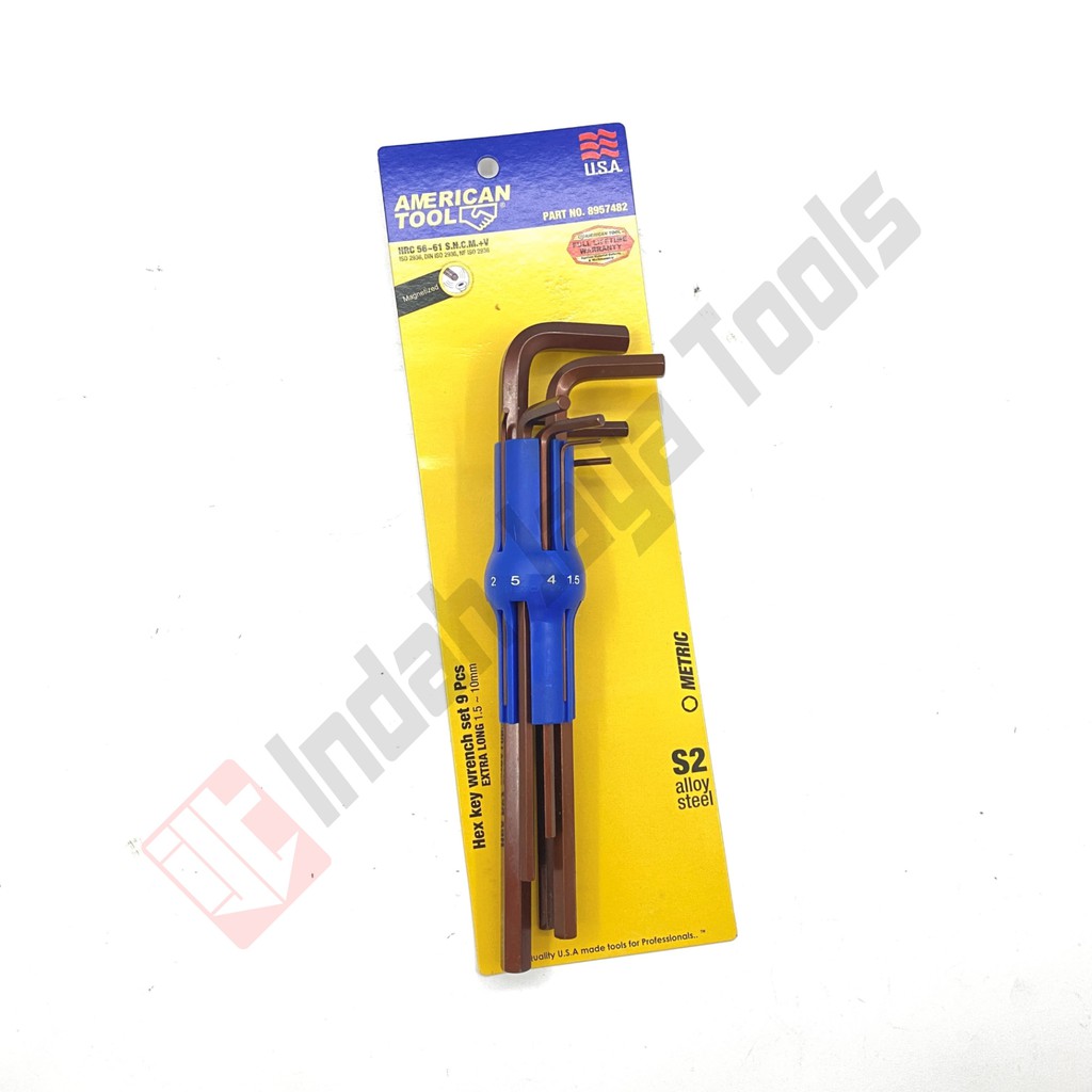 AMERICAN TOOL Kunci L Set 9 Pcs LONG PANJANG - Hex Key Set