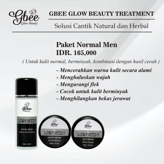 GBEE GLOW BEAUTY - PAKET NORMAL MEN - GBEE GLOW BEAUTY TREATMENT - PROMO