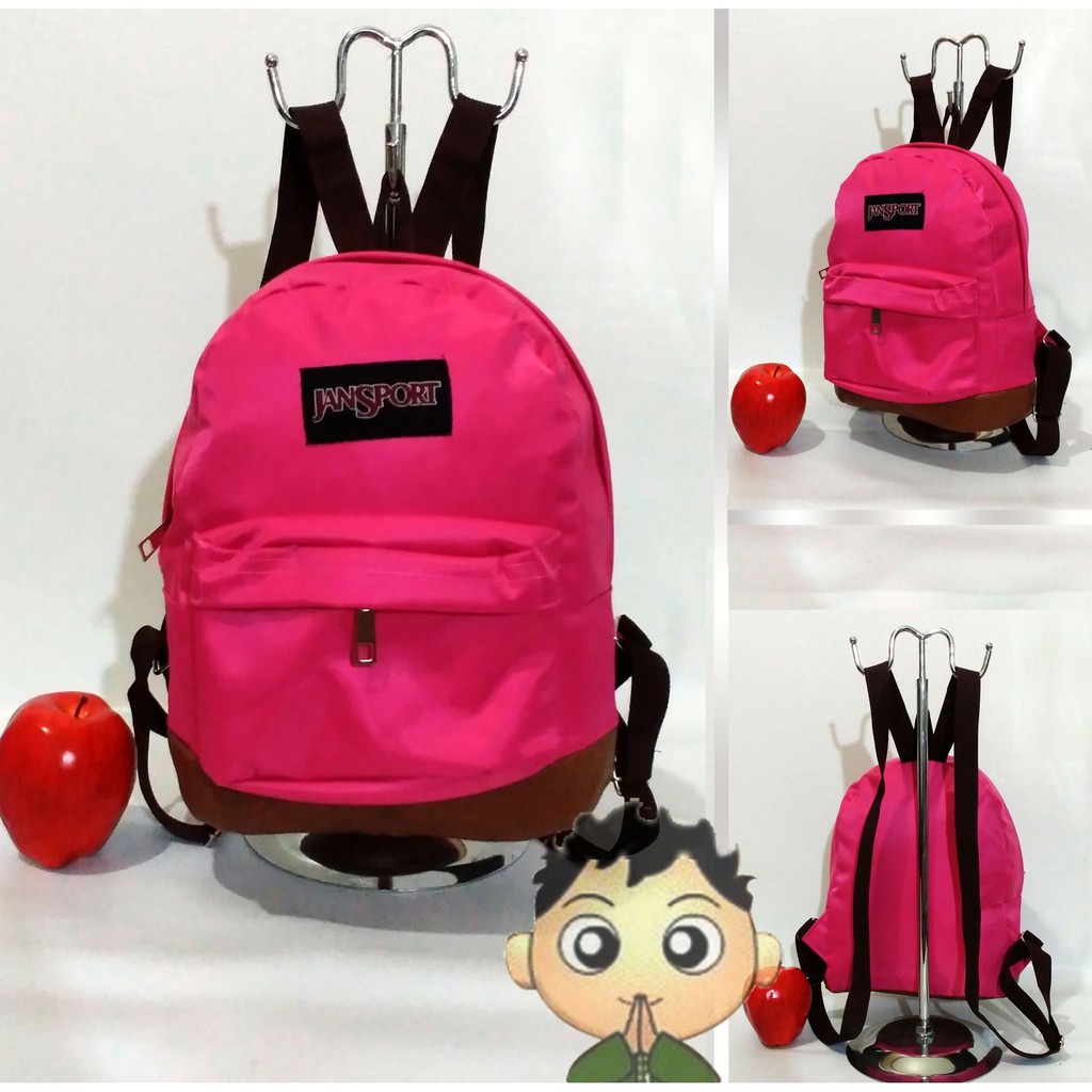 Tas Ransel Jansport Mini PINK Polos L5