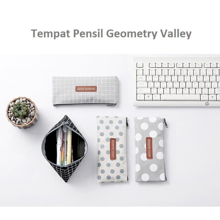 

Tempat Pensil Geometry Valley Pencil Case Tempat Kosmetik - Abu Garis