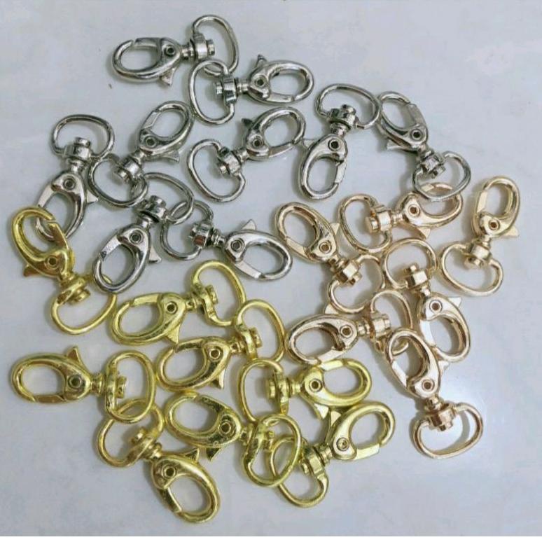 Pengait / kaitan tas 1,5cm nikel ( 12 pcs ) aksesoris tas & dompet fashion rajut "EGY. 344"