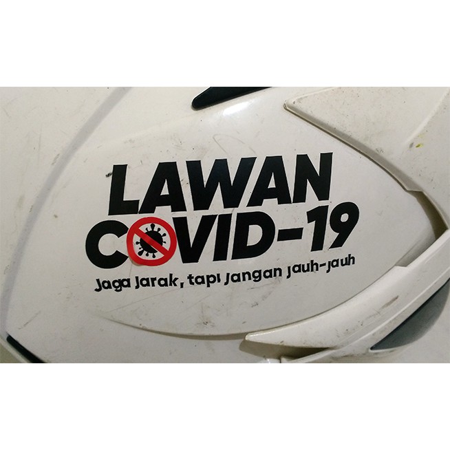 Sticker lawan corona covid-19 atau bisa sticker custom sendiri free desain