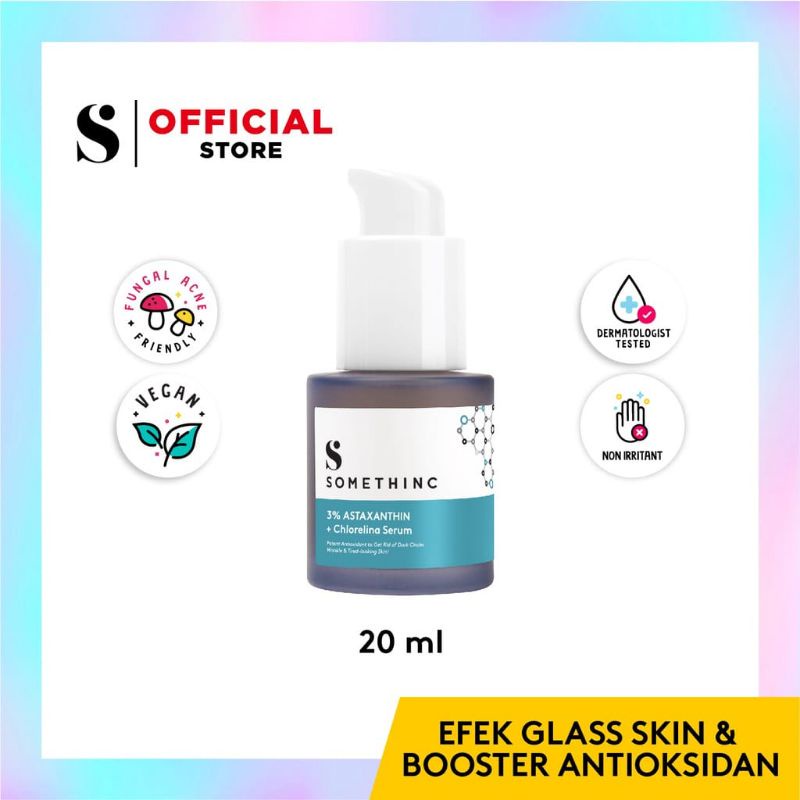 ✨ AKU MURAH ✨ SOMETHINC 3% Asthaxanthin + Chlorelina Serum 20ml BPOM / Serum anti Radikal Bebas