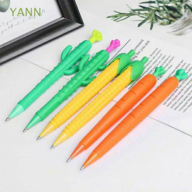 

Pensil pinsil mekanik alat tulis lucu bentuk sayuran wortel jagung carrot corn import