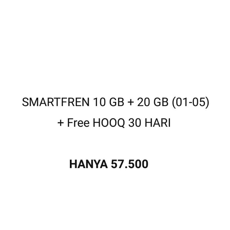 SMARTFREN 10 GB + 20 GB