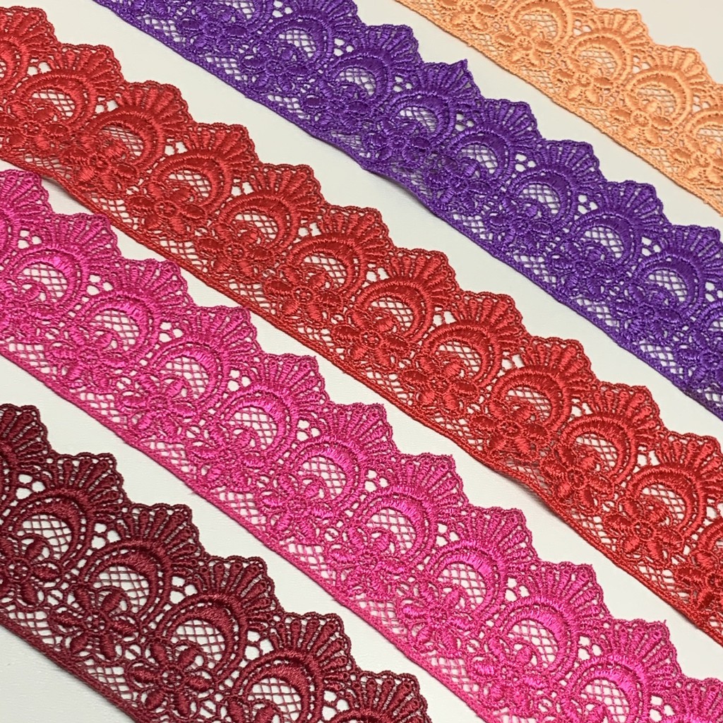 Renda/Bordir Samping Ungu, Merah, Pink, Salem, Marun