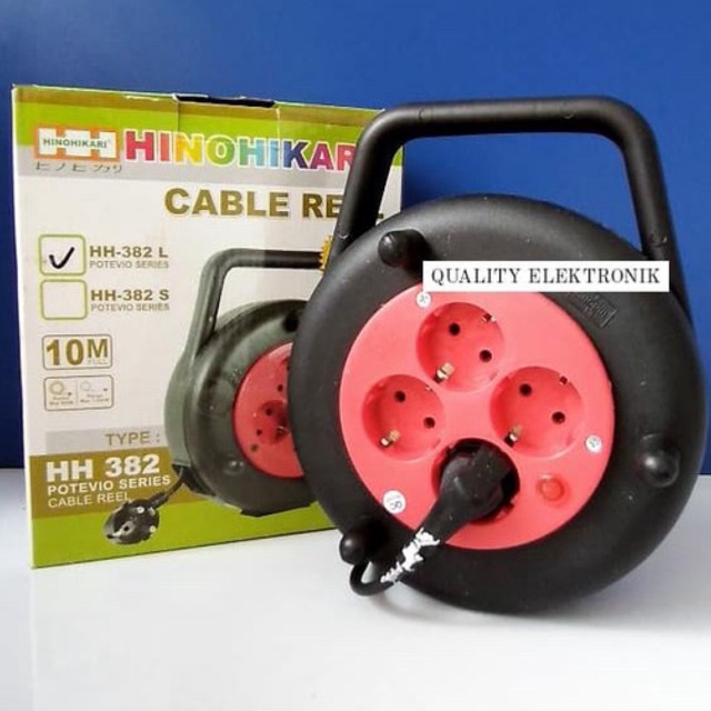 KABEL ROLL 10 METERKABEL ROL KABEL REEL / STOP KONTAK 4 LUBANG HH-382L HINOHIKARI