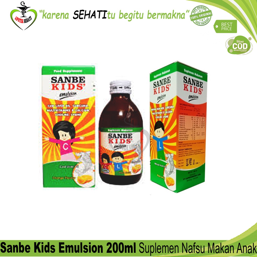 Kesehatann Bestseller Promo Sanbe Kids Emulsion Multivitamin Minyak Ikan Anak