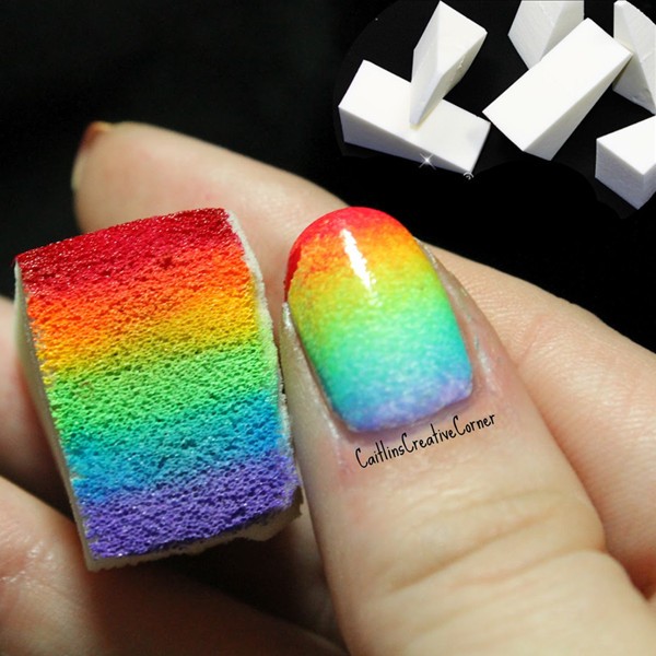 White Sponge Nail Untuk Membuat Nail Ombre