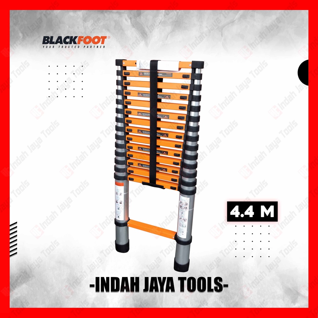 BLACKFOOT Tangga TELESKOPIK SINGLE 4.4 M Lipat Alumunium Meter