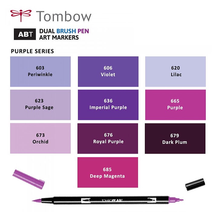 

Tombow Dual Brush Pen ABT - Purple Series