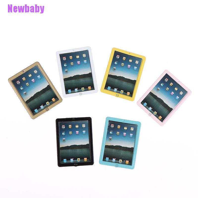 (Newbaby) Miniatur Tablet PC Skala 1: 12 Untuk Aksesoris Rumah Boneka