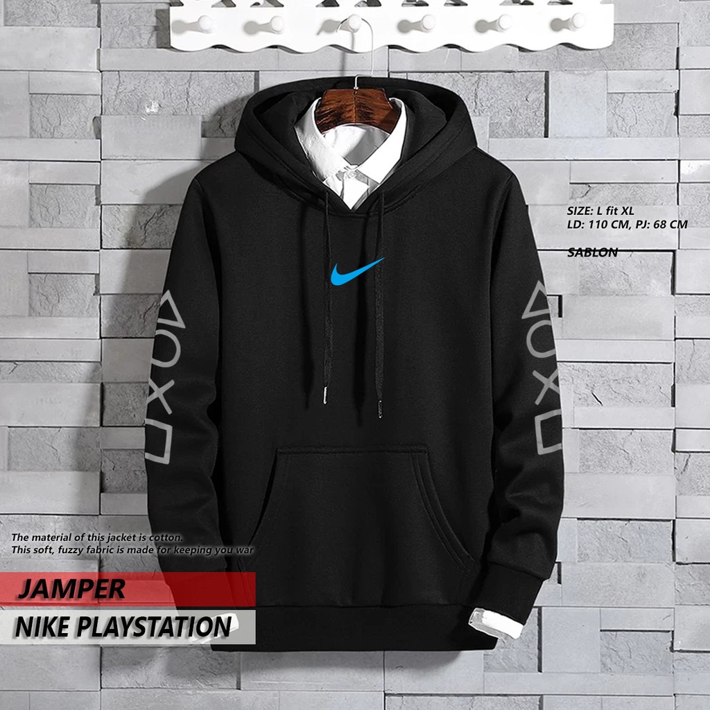 JAMPER SABLON NIKE PLAYSTATION MURAH  POLYFLEX (BELI 2 HARGA 75.000)