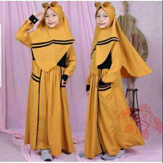 Baju Gamis  Muslim Anak Katun Kaos  Adem  Usia Umur 1 2 3 4 5 