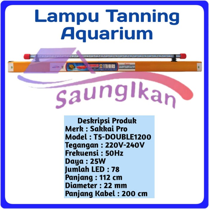 Lampu view TANNING Arwana Aquarium SAKKAI T5 DOUBLE 1200 120 cm 5 mode