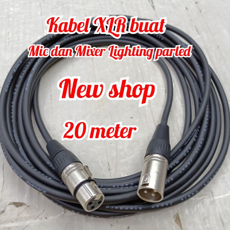 Kabel Audio Mixer Lighting Lampu Parled Canon Male To Canon Female 20Meter Kabel Canare