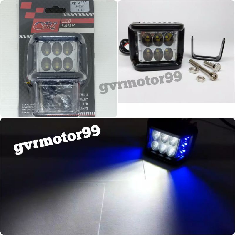 Lampu tembak sorot led 6 mata Universal untuk semua Motor