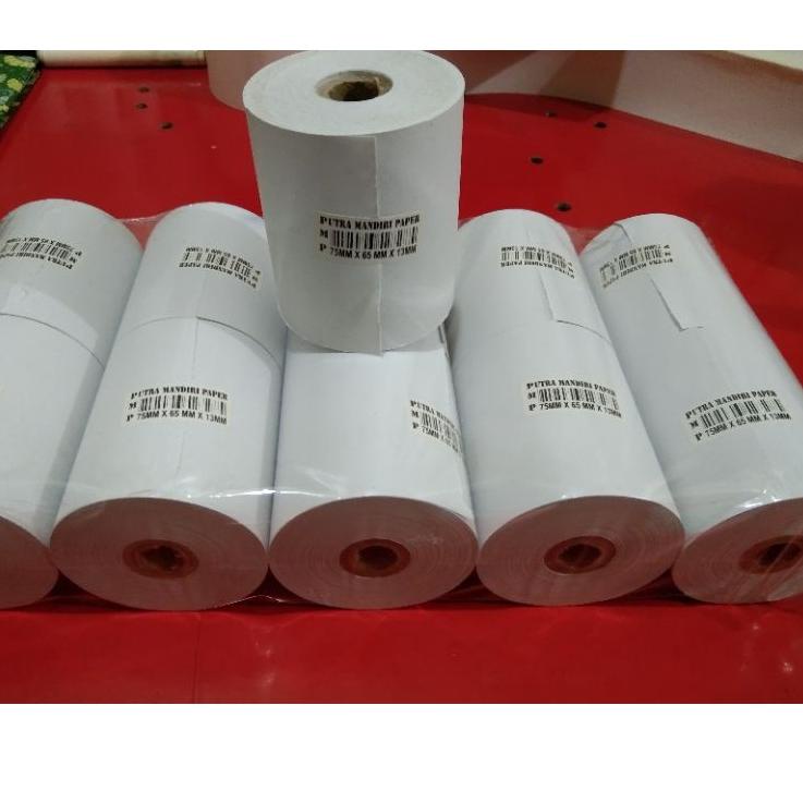 

Model Baru Kertas kasir HVS ukuran 75x65mm paket 10 Roll