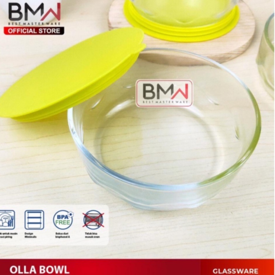 BMW Mangkok Olla Bowl / Wadah Makanan Kaca Tebal 1set