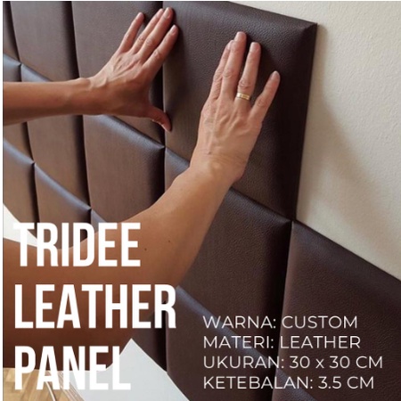Dekorasi dinding 3D kulit leather panel headboard sandaran wall panel ukuran 30cm x 30cm