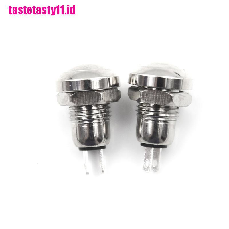 【TTID】2pcs 8mm Mini Micro 2Pin Metal Waterproof Momentary Push Button Switch